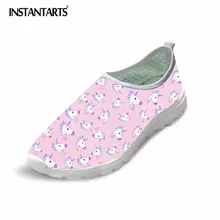 INSTANTARTS Повседневная женская обувь из сетчатого материала модные лошадь Брендовая Дизайнерская обувь Для женщин женская дышащая обувь Zapatillas Туфли без каблуков Лоферы леди