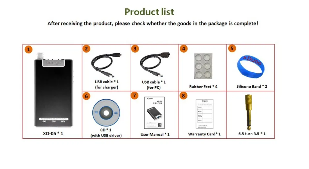 New arrival XDuoo XD 05 Portable Audio DAC& Headphone AMP support native DSD decoding 32bit/384khz with HD OLED display