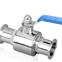 1" OD 25mm Stainless Steel 304 Sanitary Full Port Ball Valve Clamp Type Weld Ferrule with Handle