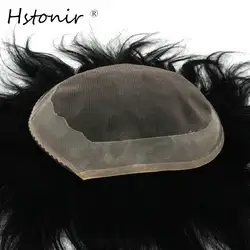 Hstonir Моно Топ волос кусок с NPU наиболее прочный парик индийские волосы remy кусок H029