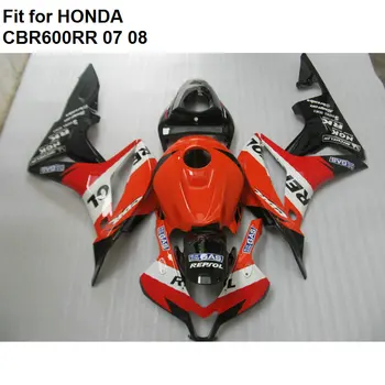 

Aftermarket body parts fairings for Honda red black CBR 600RR 2007 2008 fairing kit CBR600RR 07 08 TY14