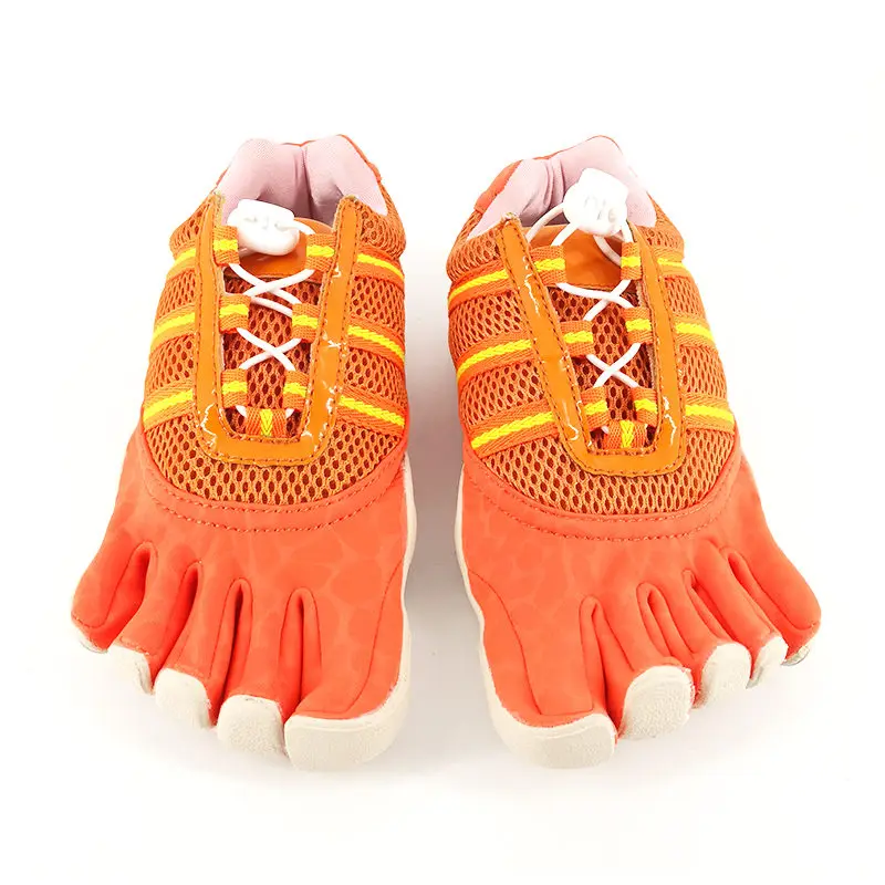 Для мужчин Для женщин; носки с 5 пальцами обувь Спорт на открытом воздухе Пеший Туризм кроссовки дышащая быстросохнущая легкий пять пальцев кроссовки размера плюс размеры 44, 45 - Цвет: orange