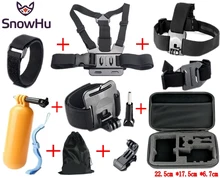 SnowHu for Gopro Accessories set for Go pro Hero 5 5S 4 3+ 2 for xiaomi yi 4k action camera for sjcam sj4000 eken h9 h9r GS06 action outdoor camera box diving waterproof housing case for sjcam 4k sj8000 sj9000 eken 4k h9 h9r wifi sjcam black edition