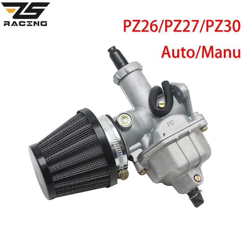 Карбюратор ZS Racing PZ26 PZ27 PZ30 Carb Auto Manu + воздушный фильтр для внедорожника 50 250 куб. См