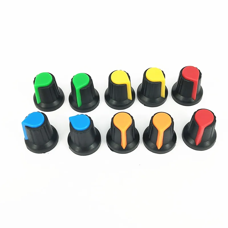 100pcs/lot Potentiometer knob switch cap Peach button Inside diameter 6mm outside diameter 15mm * high 17mm