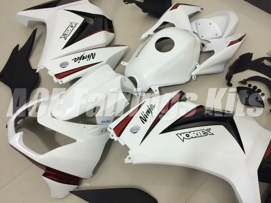 New Injection ABS Fairing kit for Kawasaki ninja250 2008- EX250 250 2008 09 10 11 12 13 14 fairings+Tank cover white black