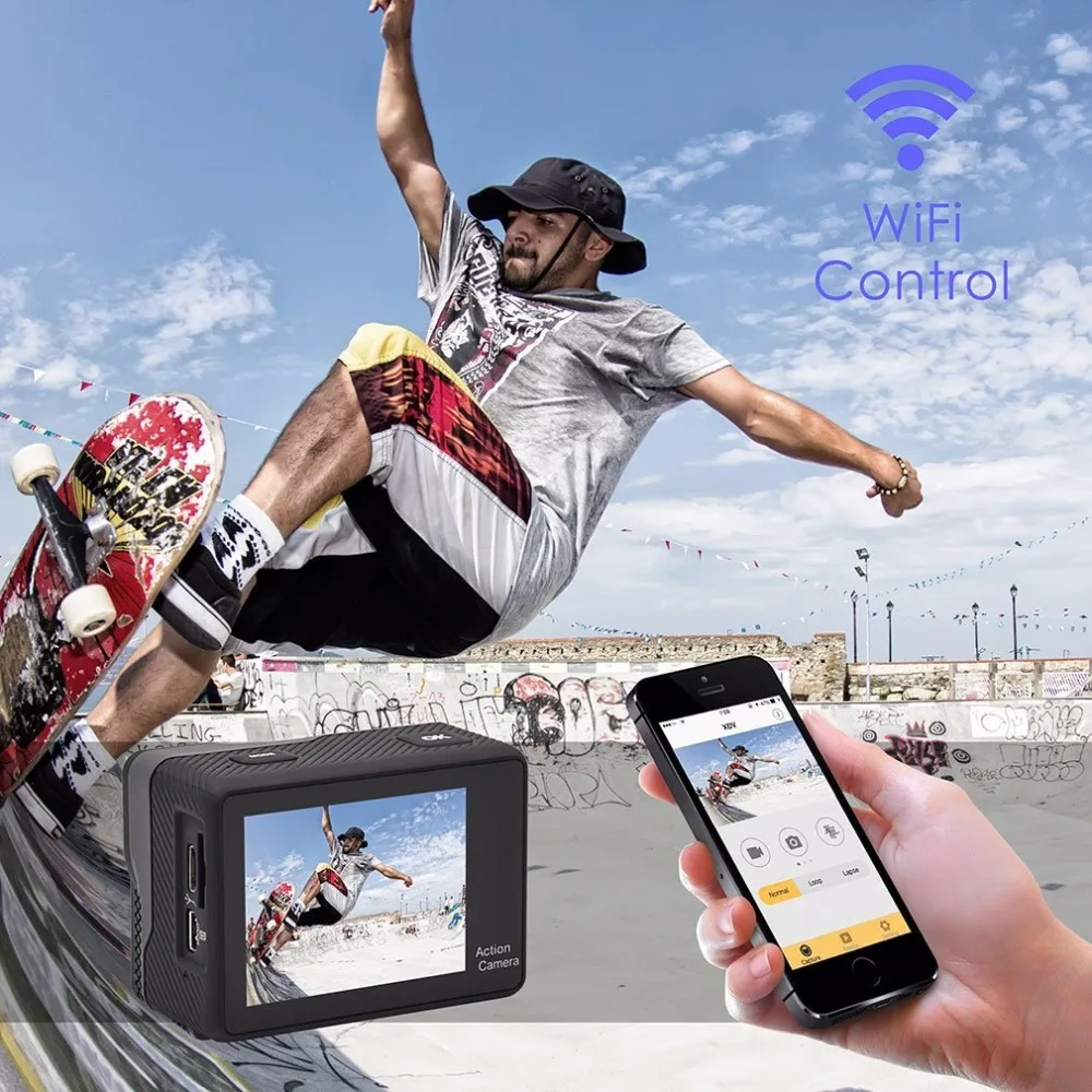 Горячая продажа T350 ультра FHD 4K экшн камера WiFi 1080P 60fps 2 0 LCD 170D Full HD 30M