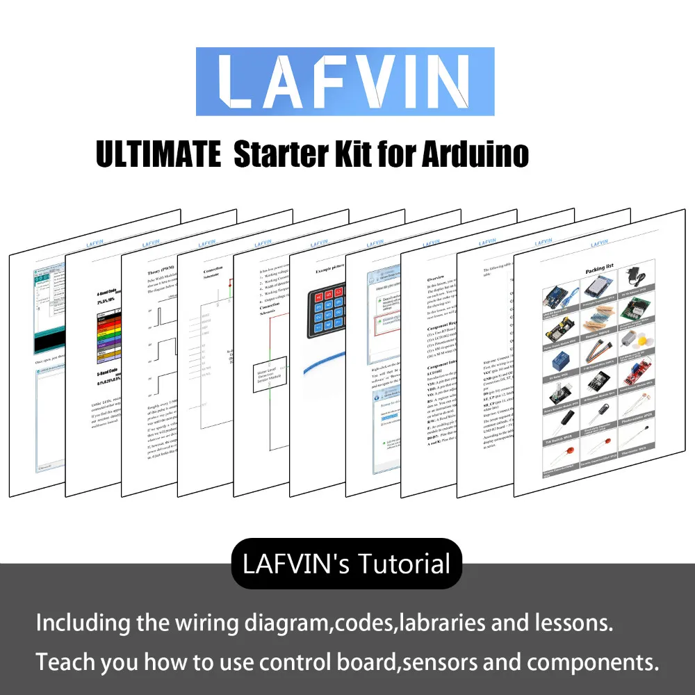 LAFVIN для UNO R3 проекта полный стартовый набор Arduino с учебником/шаговый