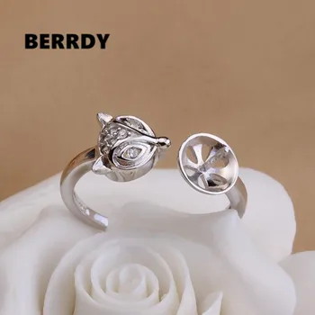

Fox Animal Pearl Ring Mountings, Ring Findings, Ring Jewelry Parts Fittings Charm Accessories Silver Jewellery