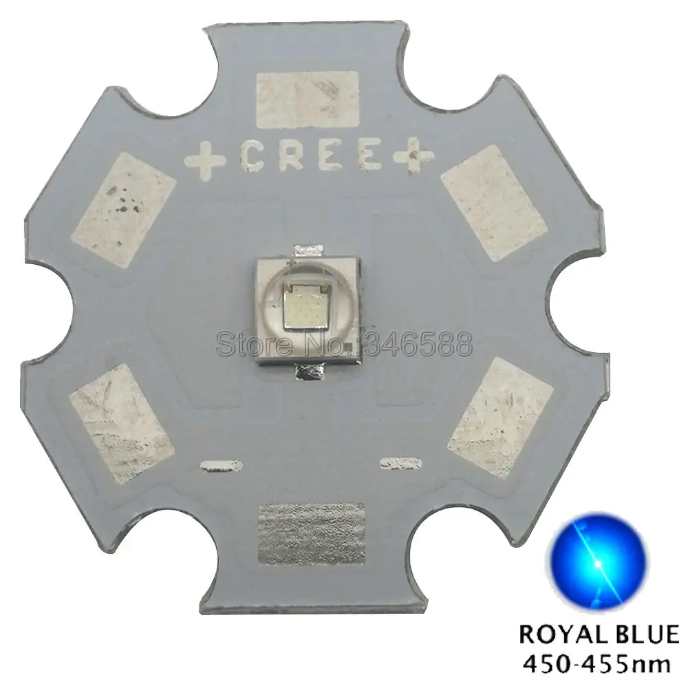 10 шт. 3 Вт Cree XPE2 XP-E2 Королевский синий 450NM-455NM 3,1-3,5 В 350-1000mA высокое Мощность светодиодный излучатель витые бусины на 8/12/14/16/20 мм PCB