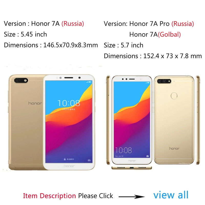 Чехол для Huawei Honor 7A Pro, чехол для Honor 7A 7 A Pro, роскошный флип-чехол из кожи с окошком для просмотра, Жесткий ПК, противоударный протектор