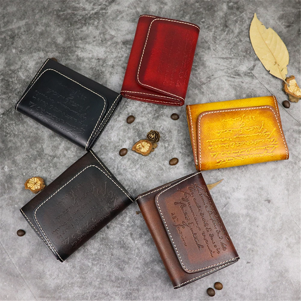

Hot Vintage Credit Card Holder Wallets Genuine Leather Card Holder Wallet Women Clutch Pillow Designer Small Wallet Men's Purse