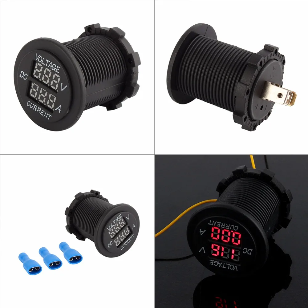 NIKOVAS Motorcycle Scooter 6-36V LED Amp Dual Double-layer Display Red Digital Volt Meter Gauge Voltmeter Ammeter 1-10A NIKOVAS Motorcycle Scooter 6-36V LED Amp Dual Double-layer Display Red Digital Volt Meter Gauge Voltmeter Ammeter 1-10A