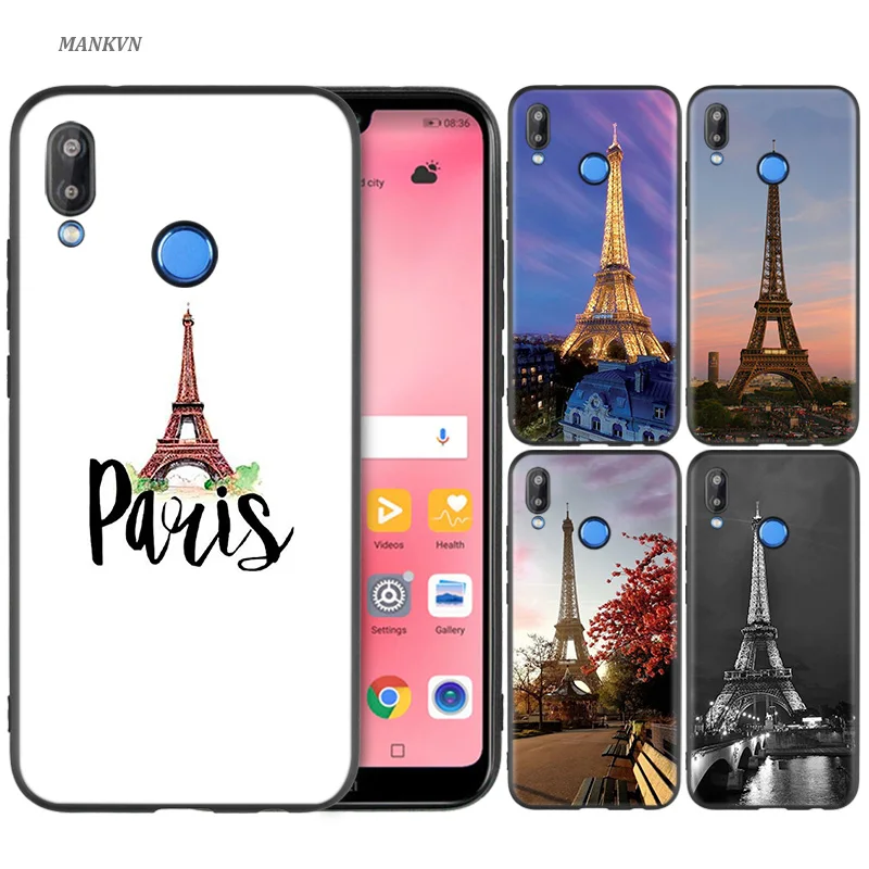 

Silicone Case Cover for Huawei P20 P10 P9 P8 Lite Pro 2017 P Smart+ 2019 Nova 3i 3E Phone Shell France Paris The Eiffel Tower