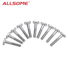ALLSOME 10 шт. M6x40mm Т-образная гайка Т-образные винты для 30 серий Торцовочная дорожка деревообрабатывающий инструмент HT2426