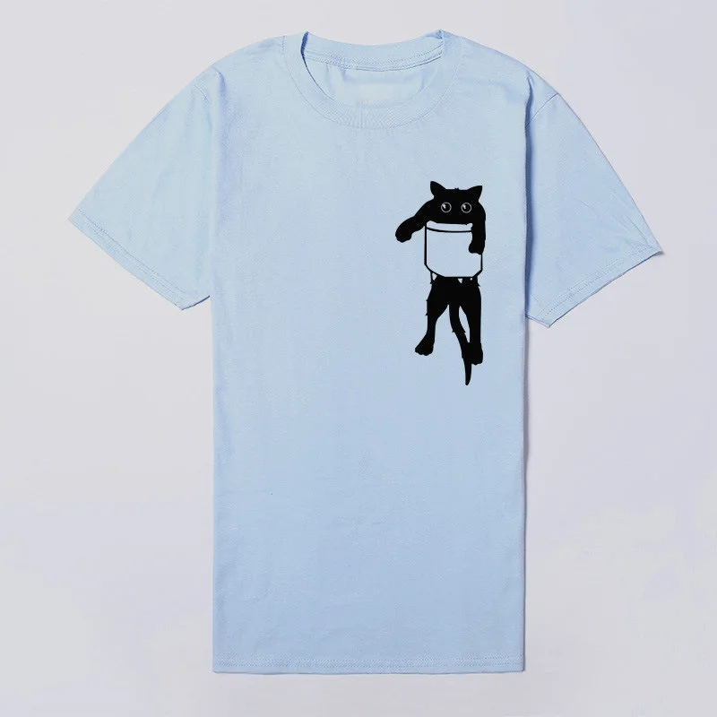 

Women 2019 Summer Graphic Tee Shirt Femme Funny Cat Print Harajuku T Shirt Korean Tops Kawaii Streetwear Camiseta Mujer GBQ