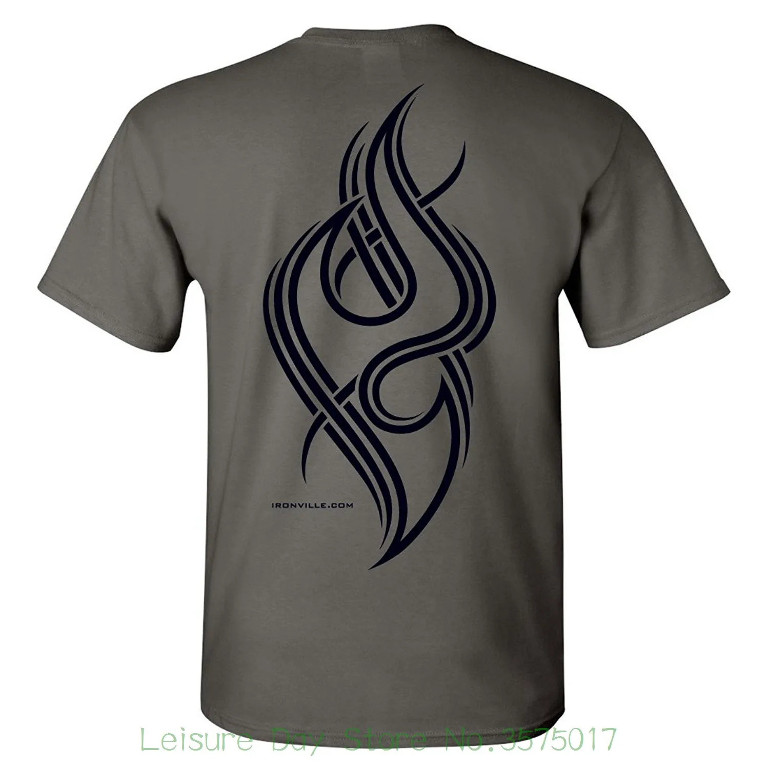 الزى الرجال السود قصيرة الأكمام القطن الهيب هوب تي شيرت الطباعة تي شيرت ironville القبلية v الاثقال القميص