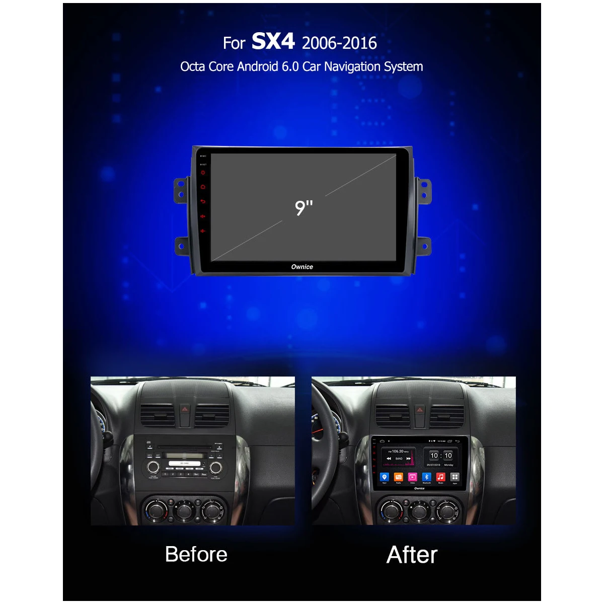 Clearance 9" IPS Android 9.0 Octa Core 4GB RAM+32GB ROM Car DVD Player GPS Radio Stereo 4G For Suzuki SX4 2013 2014 2015 2016 DSP CarPlay 2 Clearance 9" IPS Android 9.0 Octa Core 4GB RAM+32GB ROM Car DVD Player GPS Radio Stereo 4G For Suzuki SX4 2013 2014 2015 2016 DSP CarPlay 2