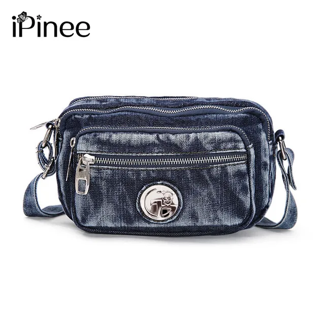 iPinee Fashion Denim Bag Women's Shoulder Bags Summer Jeans Lady Satchels Women Crossbody Bags