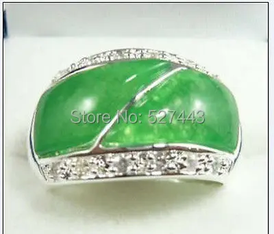 

Wholesale FREE SHIPP >Beautiful green stone ring 7#8#9#10# 11#