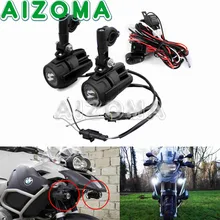 EMARK CONDUZIU a Lâmpada Auxiliar 2 pcs Holofotes Luz de Nevoeiro Cablagem Relé Fusível Controlador Cabo Para BMW R1200GS F800GS Versys KTM