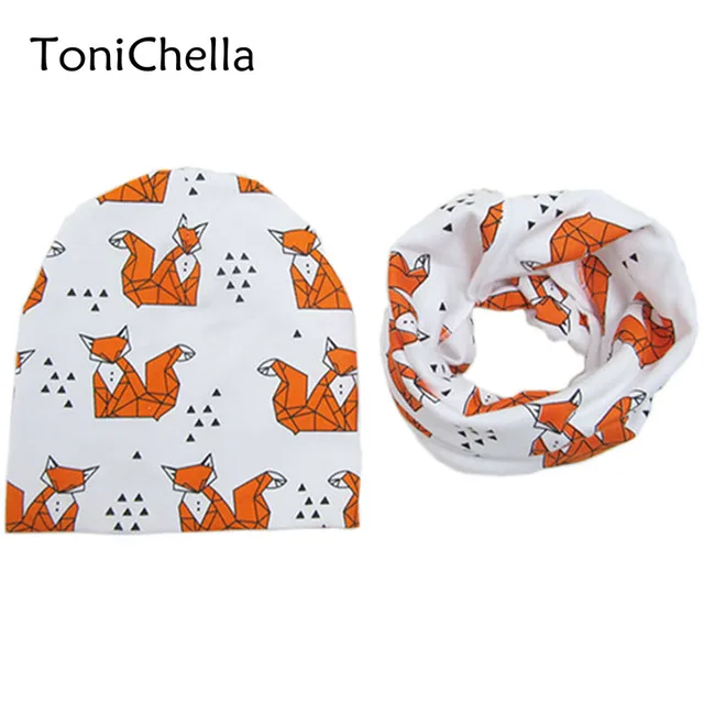 Cute Kids Baby Cotton Saliva Lunch Bib Cotton Scarf And Cat Pattern