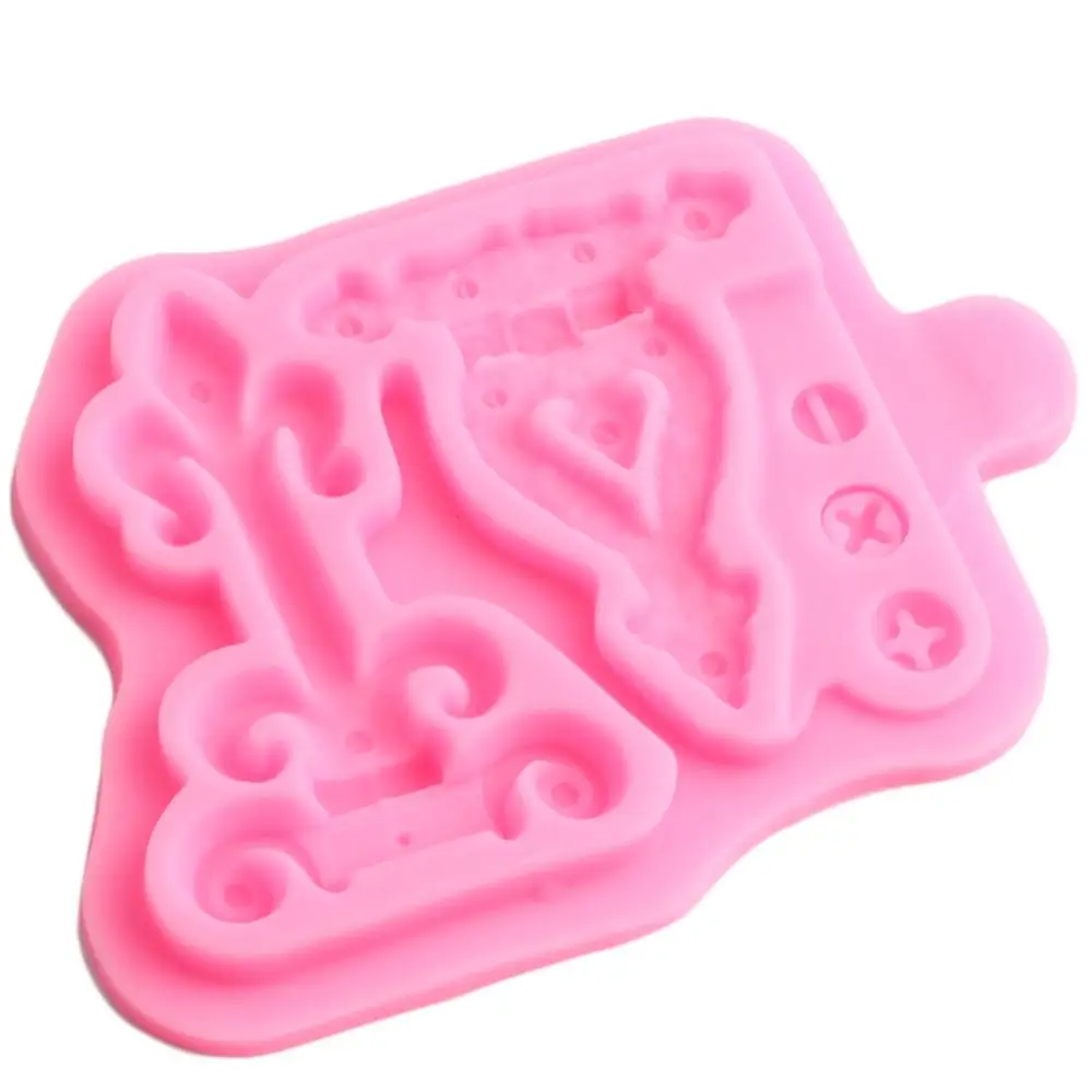 Vintage Hinge Screw Silicone Molds Cupcake Topper Fondant Mold DIY Party Cake Decorating Tools Candy Chocolate Gumpaste Moulds