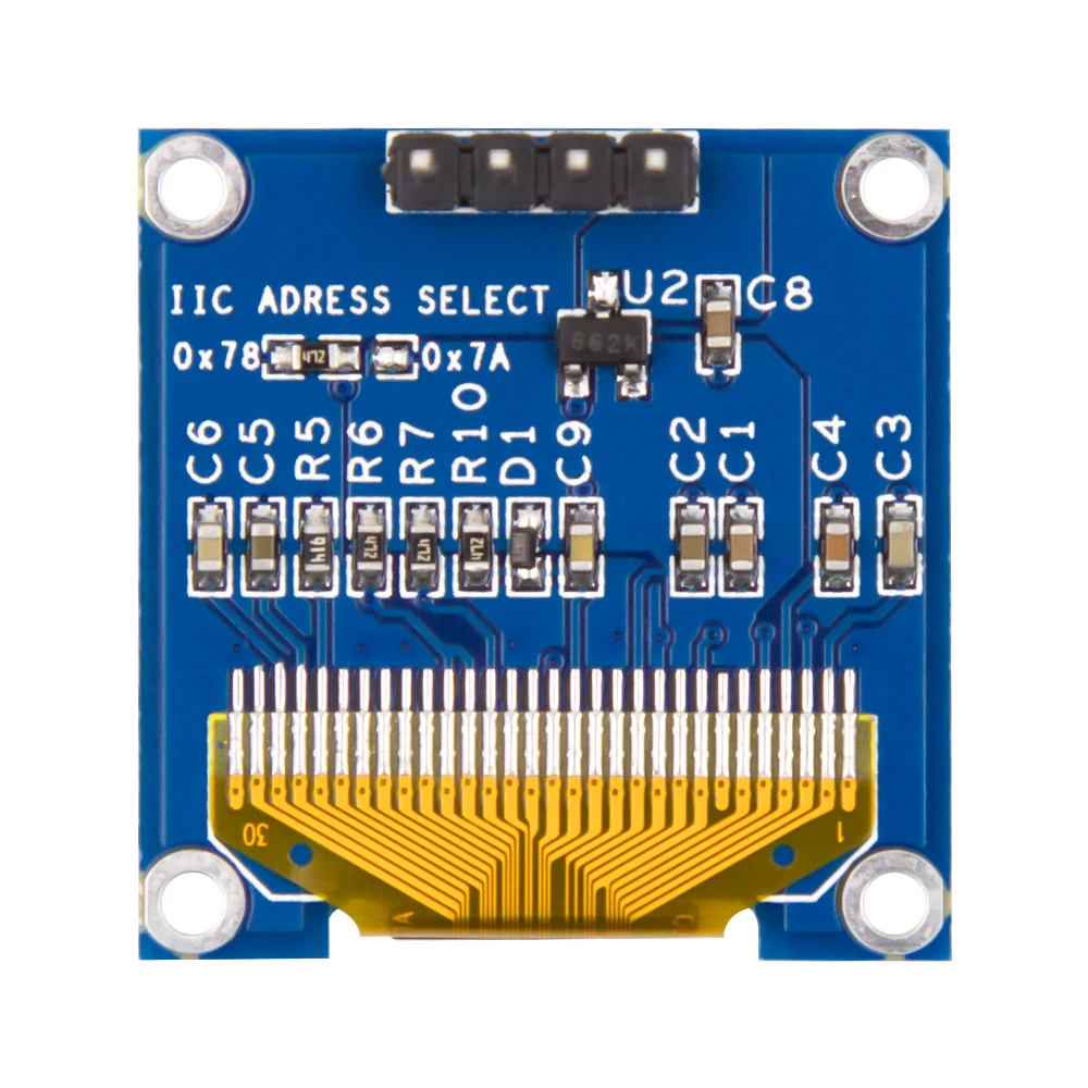 0,9" дюймовый igc IIC Серийный 128x64 O светодиодный lcd светодиодный модуль белого цвета для Arduino 51 Msp420 Stim32 SCR