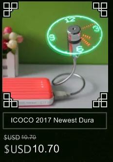 ICOCO Мини Прочный Регулируемый USB гаджет Гибкая время светодиодный часы USB вентилятор с светодиодный свет классный гаджет время Дисплей Лидер продаж