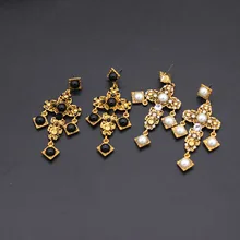 Жемчужные серьги барочного дамы и универсальные модные модели Золотой классический ретро ветер серьги 822