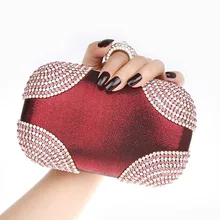 Модная бордовая женская сумка Свадебная вечерняя сумочка клатч новая сумка из полиэстера вечерние сумочки для макияжа 03529-A