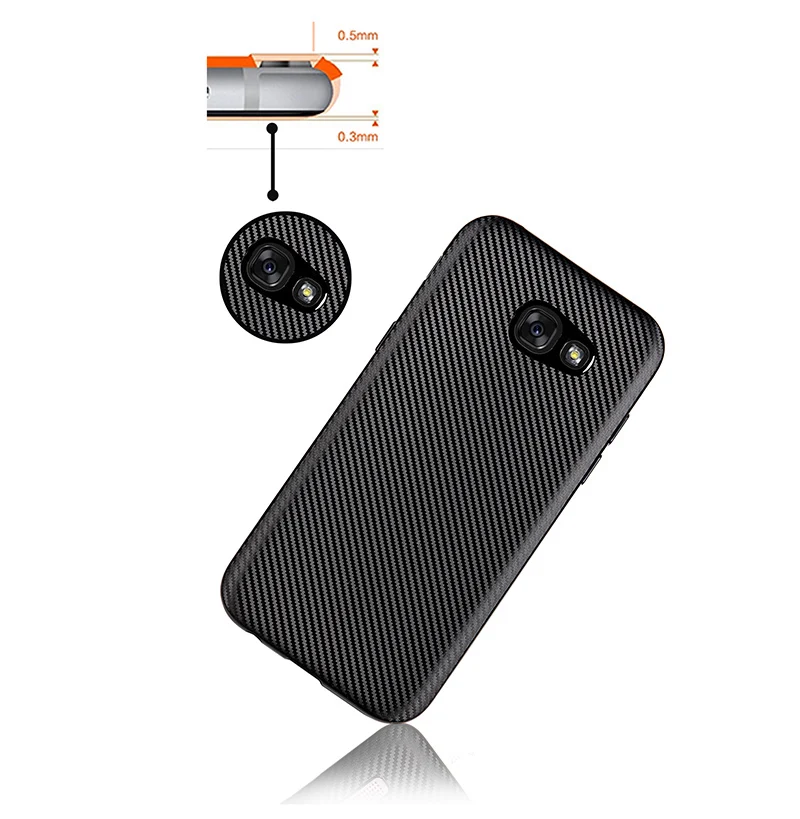Carbon fiber silicone case samsung a3 2017 a7 2017 (8)