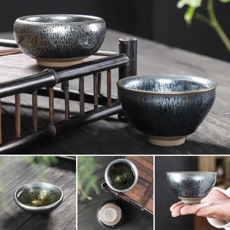 

1pc Ceramic Teacup Chinese Style Pottery Tea Mug Dinnerwear for Home Use P7Ding