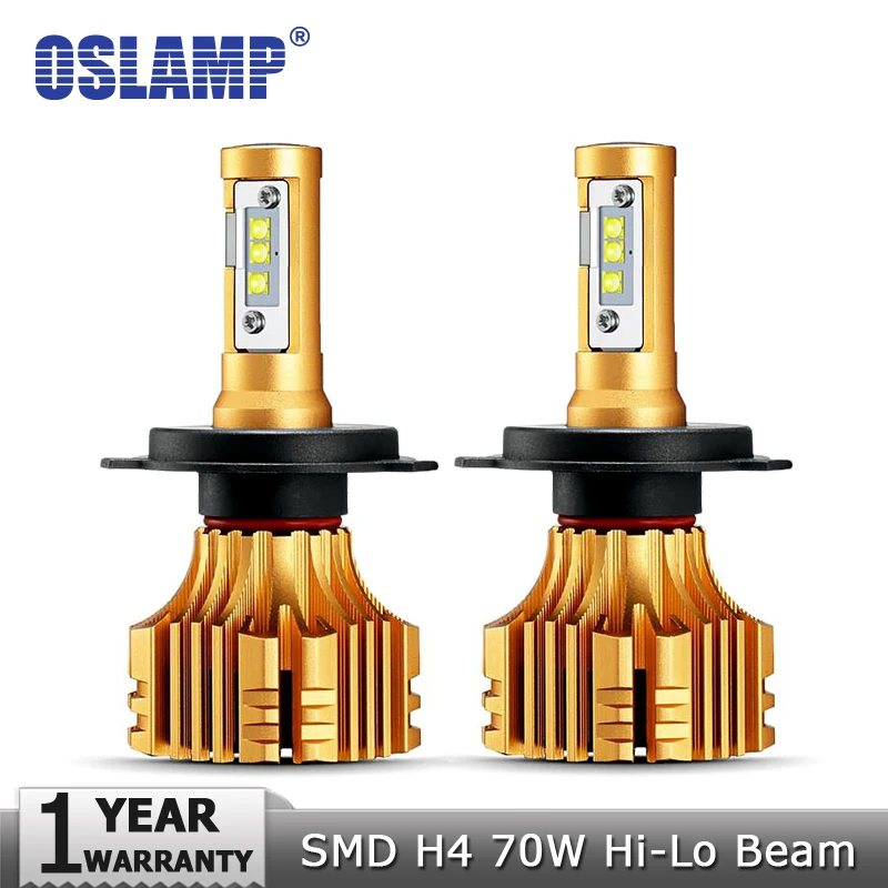 

Oslamp SMD 70W H4 Car LED Headlight Bulbs 7000LM 6500K 12v 24v Auto Headlamp Kits Led Light Hi-Lo Beam for KIA TOYOTA FORD VW