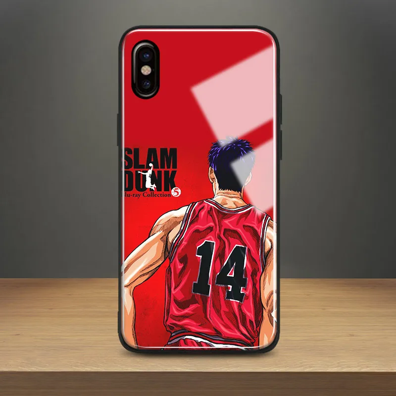 Slam dunk Hisashi Mitsui чехол для телефона из закаленного стекла Мягкий силиконовый Apple iPhone