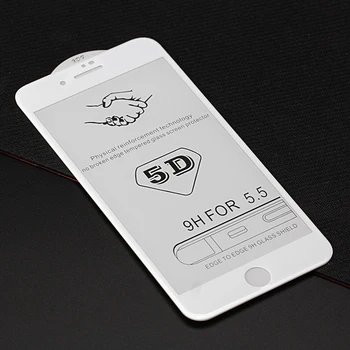 

5D Premium Full Cover Tempered Glass For IPhone 8 8 Plus 7 7 Plus 5D Curved Edge Screen Protector Film For Iphone X 6 6S Glass