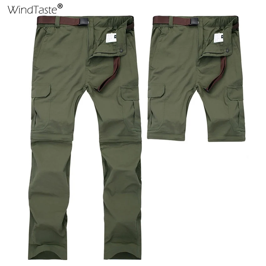 WindTaste 7XL رجل الصيف الجافة سريعة تنفس السراويل المشي في الهواء الطلق الرياضة الإرتحال التخييم الصيد القابلة للإزالة الذكور السراويل KA065