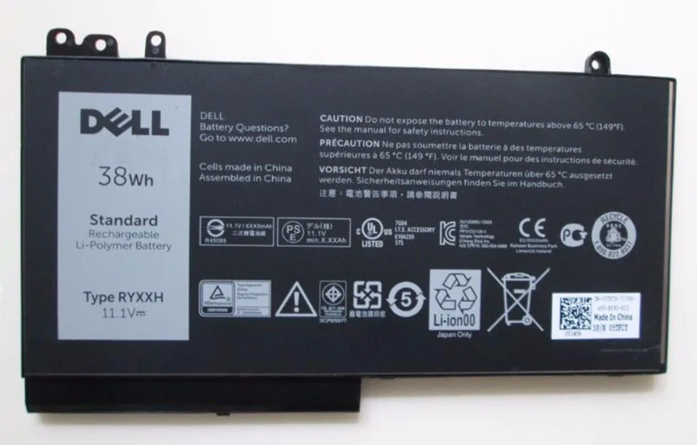 New Genuine Battery for Dell Latitude 12 5000 E5450 E5550 E5250 RYXXH 09P4D2 38WH | Компьютеры и офис
