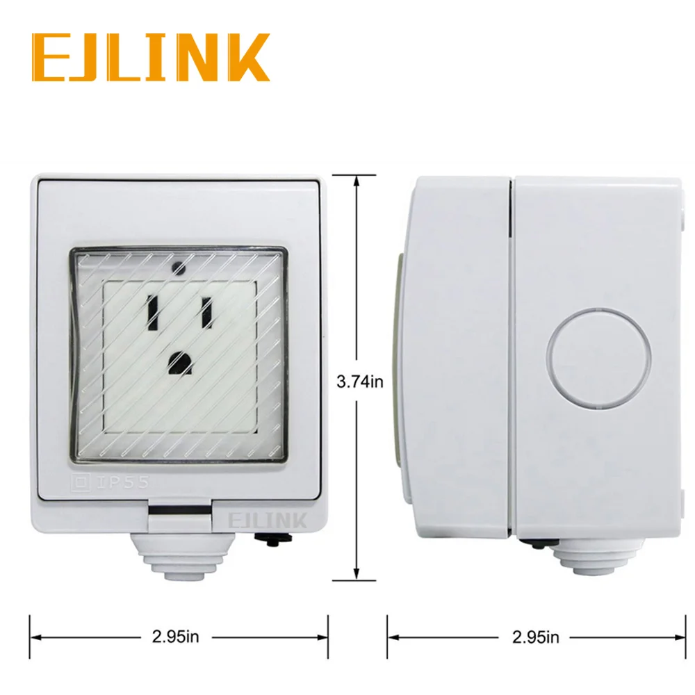 EJLINK Wifi штепсельная розетка IP55 Водонепроницаемый умная Ewelink дистанционного