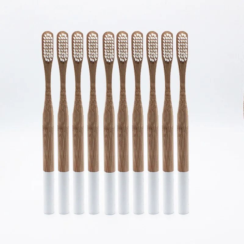Escova de Dentes de Bambu Escovas de Dente de Fibra de Bambu Cerdas de Bambu Alça de Madeira Ecológica com Cabo Atacado com 10 Macio 11 de bambu, cerdas de bambu, alça de madeira, ecológica, com cabo