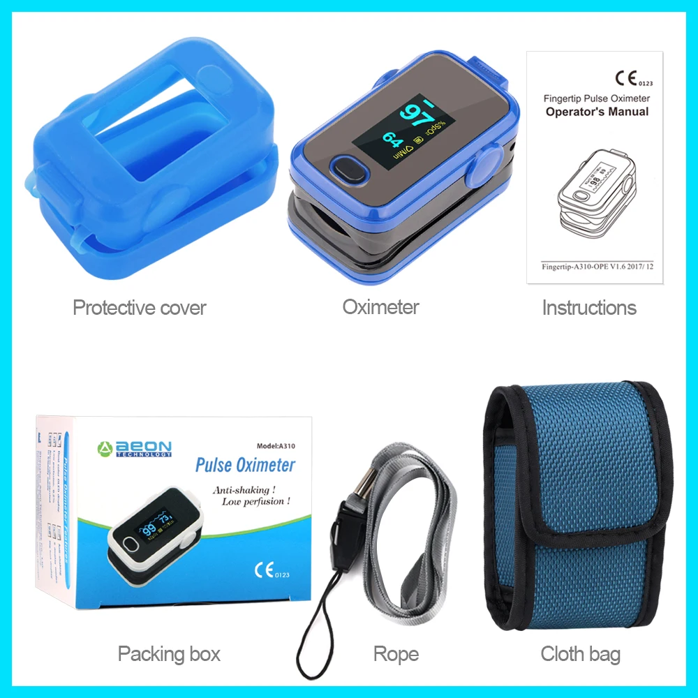 Подлинный Пульсоксиметр для защиты от падения кровяного давления, забота о здоровье, CE, FDA, OLED дисплей, кислородная сигнализация, установка A310
