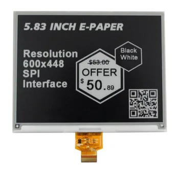 

5.83 inch 24P Black White E-INK E-Paper Screen 600*448 SPI Interface