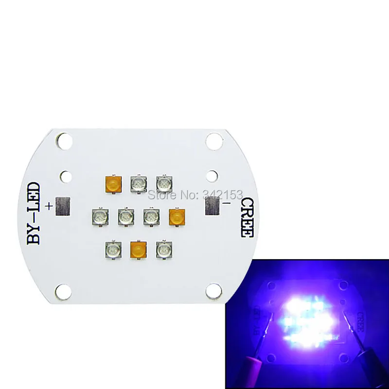 Cree XTE XT E 50W Ярко синий (7 шт.) + теплый белый (3 Светодиодный фонарь ярко яркий 1500 мА