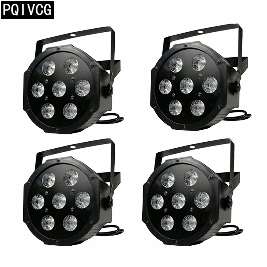 4 штуки/7x12 Вт led par свет rgbw 4 в 1 dmx512 par light профессия огни дискотеки Новый %