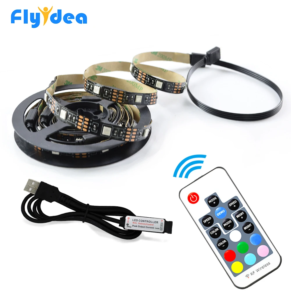 0 5 м 2 USB волшебный светильник полосы DC5V гибкий светодиодный RGB лента SMD5050 HDTV Экран
