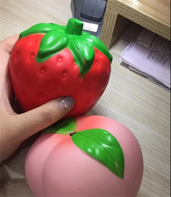 Big Jumbo Juicy Squishy Strawberry Fake Artificial Food Fruit Memory Foam Venting toys - Buyer Show 25
