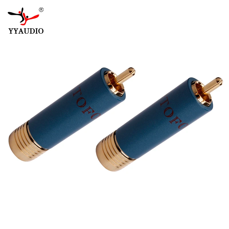 Позолоченные Hi Fi RCA штекеры 4 шт./лот end ортофон 8NX разъемы RCA|Коннекторы и разъёмы| |