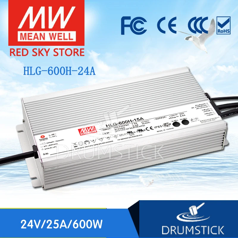 

MEAN WELL HLG-600H-24A 24V 25A HLG-600H 24V 600W Single Output LED Driver Power Supply A type