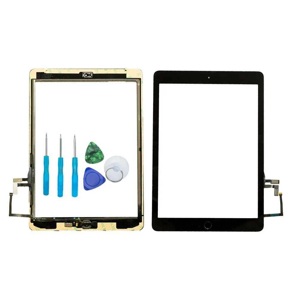 

HuaSha New 2017 Year A1822 A1823 Touch Screen For iPad 5 5th Generation Digitizer Outer LCD Panel Front Glass With Sticker