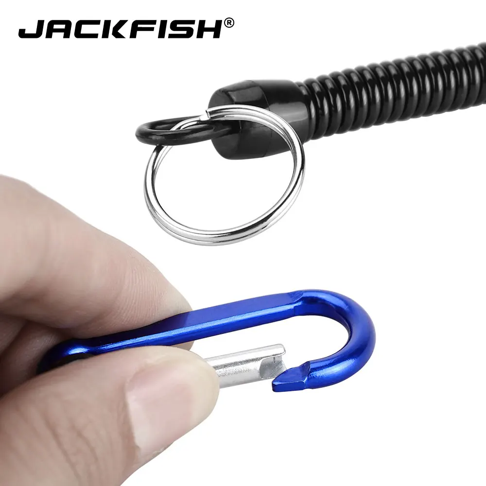 JACKFISH الصيد الاحتفاظ الحبال مع التخييم حلقة تسلق آمن قفل أسلاك الفولاذ خيط صيد الصيد أدوات اكسسوارات JACKFISH الصيد الاحتفاظ الحبال مع التخييم حلقة تسلق آمن قفل أسلاك الفولاذ خيط صيد الصيد أدوات اكسسوارات